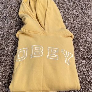 yellow obey hoodie